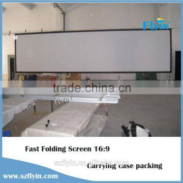 aluminum alloy frame Fast Fold screen Rear front easy folding and carrying screen fast fold projector screen