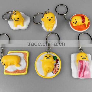 japan cartoon lazy egg keychains, custom made metal keychains, custom made metal keychains