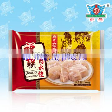 food grade laminated frozen dumplings food packaging/frozen food packaging