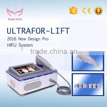 2016 new technology hifu machine/hifu face lift/best rf skin tightening face lifting machine With 5 cartridges Equipment