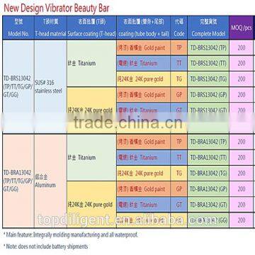 T Shape Strong Vibration Face Lift 24k Gold Beauty Roller