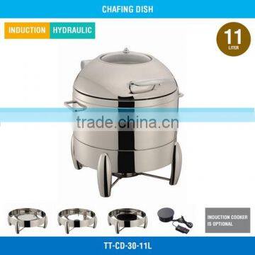 Electric Buffet Warmer - 11 L, Glass Cover, Hydraulic Hinge, TT-CD-30-11L