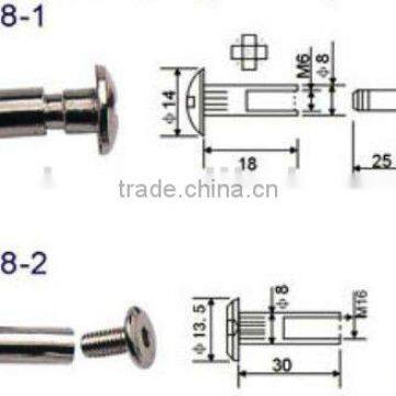 Steel nickel-plated connecting screw bolt and connector,fastener