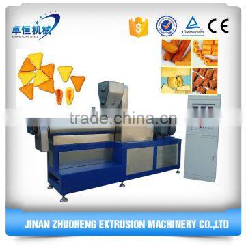 Jinan city making chocolate filled core filling puffed snack food corn chips machine