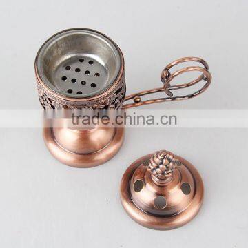 Wholesale Gold/brozen/silver Colors Wine Bowl Shape Arabic Incense Burner With Handle Bar