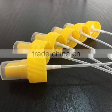 fresh yellow 28 mist sprayer, custom mist sprayer head 0.2ml/t