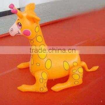 PVC inflatable giraffe, inflatable animal giraffe toy for kids