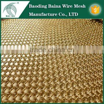 rust resistant oxide black 100 micron decirative wire mesh ribbon ring network