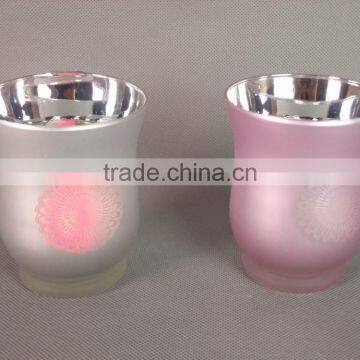 glass materials tea cup candle holder