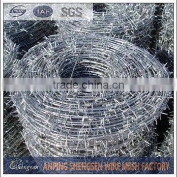 Galvanized barbed wire for cattle fence