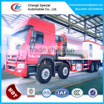 10000L asphalt tank 16cbm gravel bucket synchronous chip sealer,construction stone chips with Howo chassis