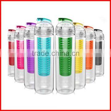 New 900ml Fruit Infuser Tritan Plastic Water Bottle Coffee Bottle Advertising Bottle