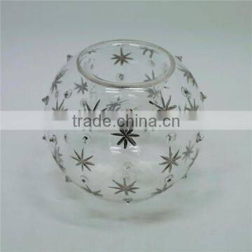 Mercury Round Glass Tealight Candle Holder Made in China photo-3
