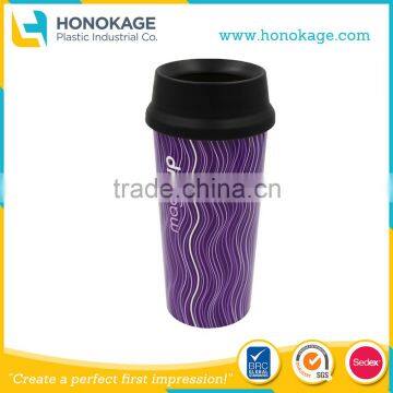 Wholesale PP Plastic 16oz Take Away Coffee Cups, IML Plastic Coffee Cup Material with Recycling Suppliers