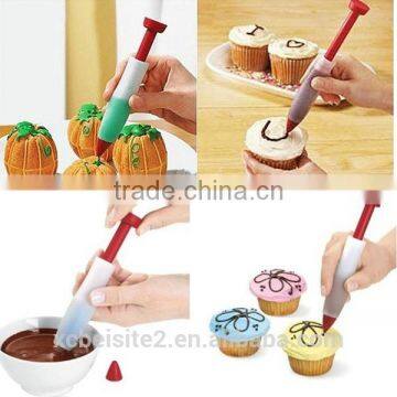 Silicone Plate Pen Cake Dessert Decorators Pastry Tools Cream DIY Chocolate Icing Decorating Syringe New Decor Chocolate Pen