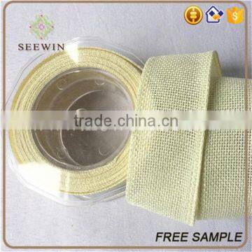 Cheap Wholesale Polyester 100%Linen for Gift Ribbon photo-5