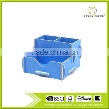 Office Supplies Creative Multifunction DIY Wooden Pencil Holders/ Pen Holders Storage Box photo-2