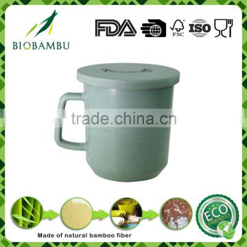 Fashional Popular Hot design Bamboo Fiber Tea Cup with Lid