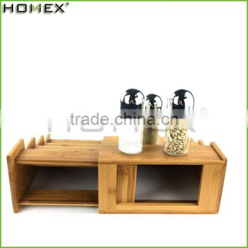 4 Tier Expandable Cabinet Spice Rack Step Shelf Organizer Homex BSCI/Factory