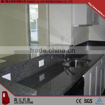 Cut-to-size black dark grey polished granite G654 kitchen countertop