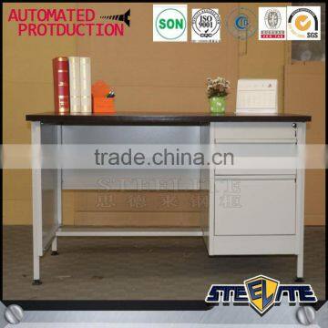 OA-4S L Shape Wooden Desktop and Steel Cabinet Office Desk photo-3