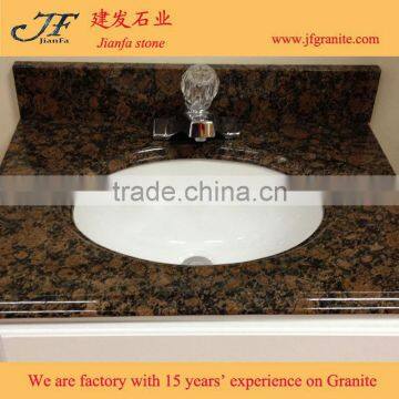 High polished baltic brown vanity top bathroom sink and vanity top with low price