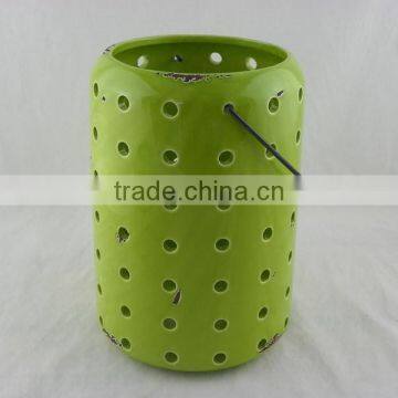 green round decorative ceramic lanterns