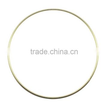 High quality bright brass color metal O ring for handbag round ring, Butt Welded Steel wire rings ID 12"