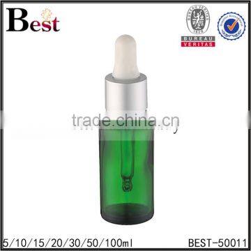 China Cosmetic Packaging Essential Oil 100ml Dropper Bottle Beautiful High Quality Green Glass Dropper Bottle Wholesale photo-3