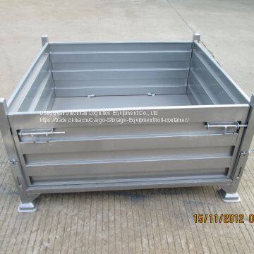 Logistics Stackable Steel Pallet Box Wire Container Heavy Duty