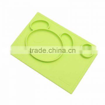 Kids Silicone Square Shaped Snack Trays Hot Selling Silicone Baby Plates photo-4