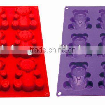 Little bear Silicone cookie pan Cookie tray / Mini Cake moulds