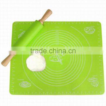 Kitchen Non-stick Pastry Rolling Mat Heat Resistant Silicone Baking Mat With Measurements