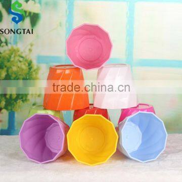 thicken round plastic fancy flower pot