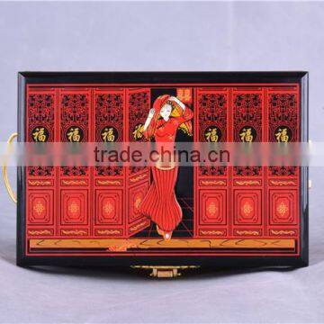 Red Chinese Lacquer Jewelry Boxes/wedding /chinese Style/Decoration photo-2