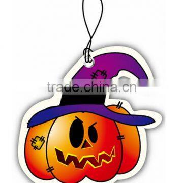 Promotional Holloween holiday paper air fresher /freshener/freshner with kinds fragrance