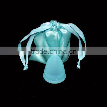Silicone FDA and CE Approved Reusable Blue Menstrual Cup photo-4