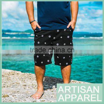 Plus Size Spot Print Casual Men Shorts Wholesale 2015 New Design 100% Cotton Short Trousers For Men With OEM Service