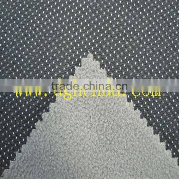 Polyester Mesh Fabric+transparent TPU Film +polar Fleece Fabric for Garment photo-3