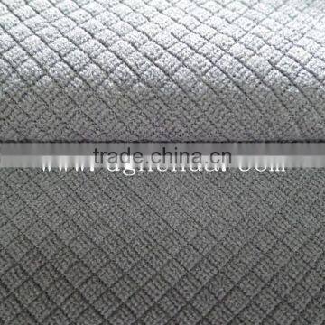 Grey Knitting Fabric Laminate Grid Polar Fleece Fabric for Garment photo-4