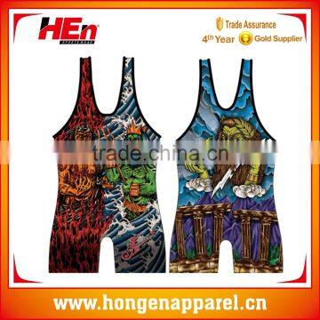 Hongen apparel china custom wholesale cheap 6xl wrestling singlets for men top quality blank casual wrestling singlets