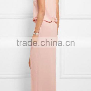 Ladies Western Designs Dress Gathered Twill Gown Evening Cocktail Dresses 2016 HSD5456