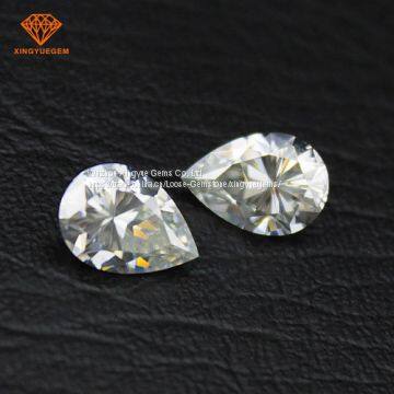 Pear Pefect Cut Imitation Diamond 6.5*8mm 2 Carat Clear White Moissanite Lab Grown photo-3