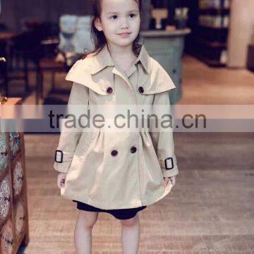 Fall Boutique Girl Clothing Unique Baby Girl Names Classic Double-breasted Fashion Casual Windbreaker Jacket photo-5