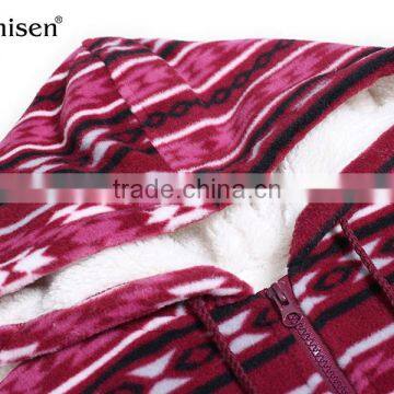 Oem Wholesale Cheap Printed Fleece Women Jacket photo-3