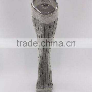 Autumn Winter Combed Cotton Knee High Grey Socks photo-4
