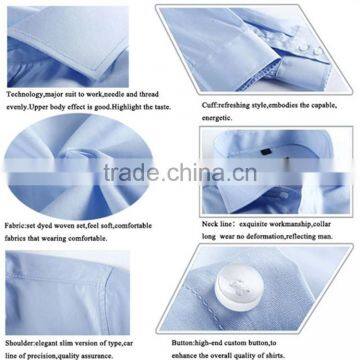 New Model Reaction Plain Royal Blue Shirt Collar Interlining photo-2