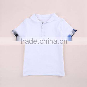 Boys Gender Knitting,Plain Dyed Children Polo t Shirt the Sleeves With Lace photo-4