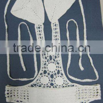 crochet twinset lady's lingerie