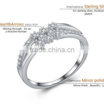 Fashion Jewelry Cheap Wholesale Multi-layered Romantic Sterling Silver CZ Rings for Wedding photo-2